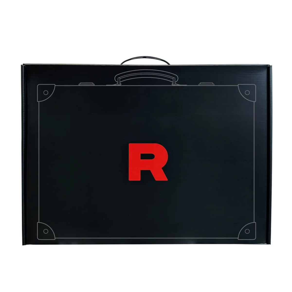 Pokémon TCG Chasing Glory Together / Destined Rivals Team Rocket briefcase retail box with red R logo on a white background.