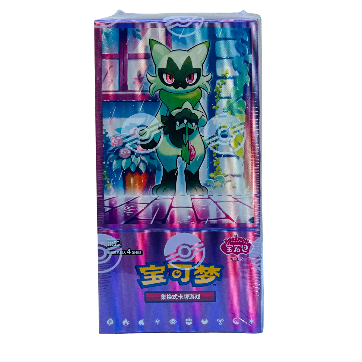 Pokémon Gem Pack Vol. 5 booster box Simplified Chinese CBB5C front view featuring Meowscarada