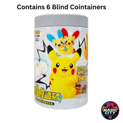 Pokémon TCG Nuzzle Cheeks Plush Toy Card Display Blind Box containing six Simplified Chinese blind containers.