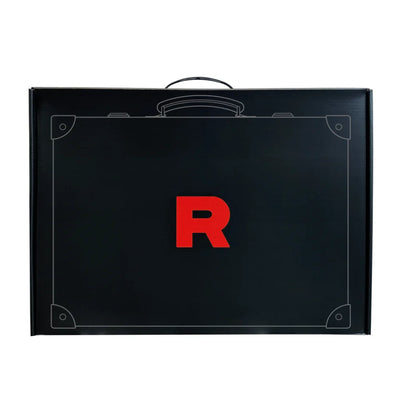 Pokémon TCG Chasing Glory Together / Destined Rivals Team Rocket briefcase retail box with red R logo on a white background.
