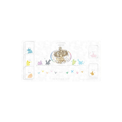 Pokémon TCG Terastal Gathering Eevee Premium Gift Box playmat featuring Eevee and Eeveelution artwork for the Simplified Chinese release.
