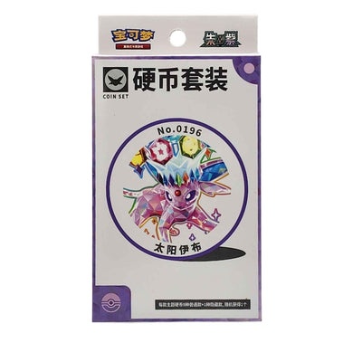 Pokémon TCG Terastal Gathering Espeon Coin Set – Simplified Chinese Eeveelution collectible, Prismatic Evolutions counterpart